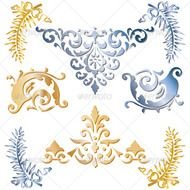 Blue And Gold Vector