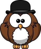 Owl With Hat Clip Art