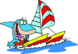 funny Cartoon Shark drawing