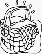 Picnic Basket Coloring Page drawing