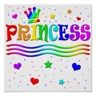 Princesse Mignonne Tiara Darc En Ciel De Clipart Posters