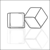 drawing two white cubes