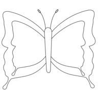 cute Butterfly Clip Art drawing