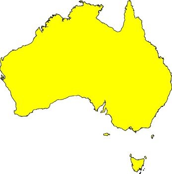 Australia Map Clip Art N16