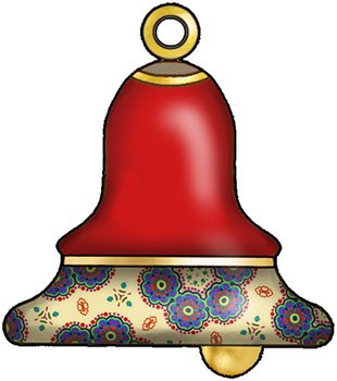Decoupage Bells From Mix And Match Set A36 Stripes Medallion