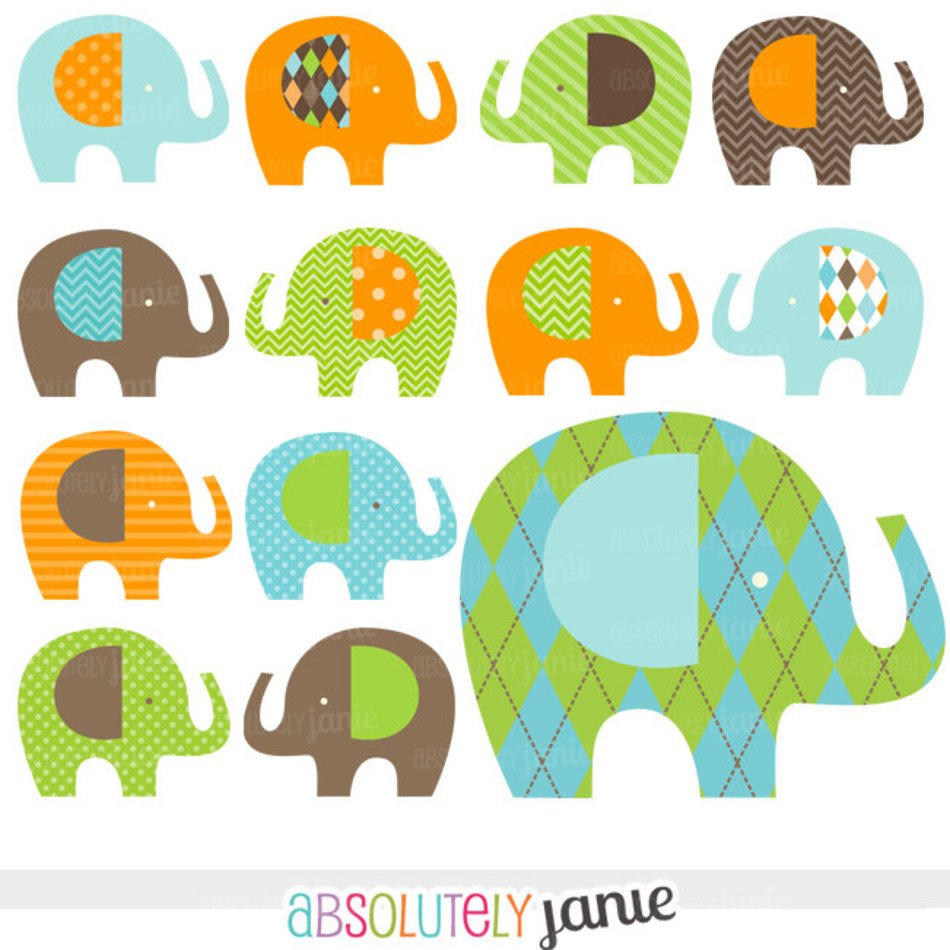 Baby Elephant Clip Art N50