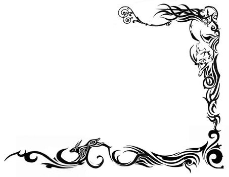 Ä°llustration of Tribal Border Designs