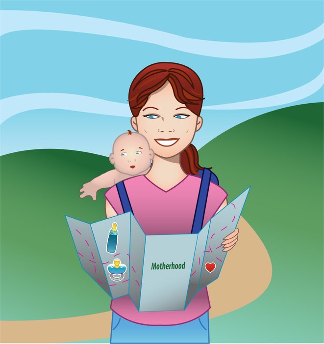 Clipart of Mother And Son