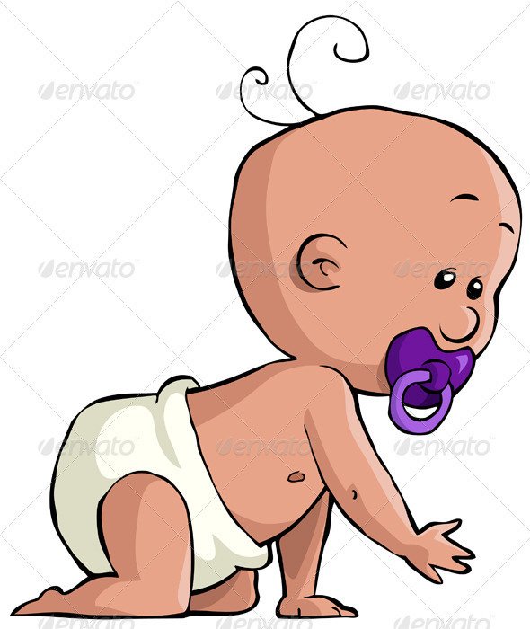 Baby Crawling Clip Art N21