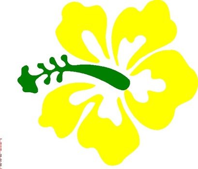 Coral Hibiscus Clip Art N2