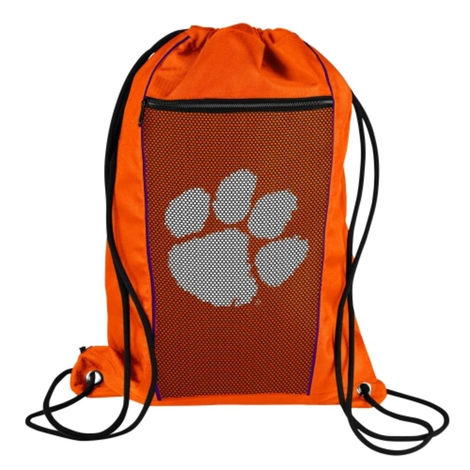 Clemson Tigers Mesh Drawstring Backpack Orange
