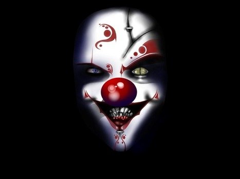 wallpaper with evil clown