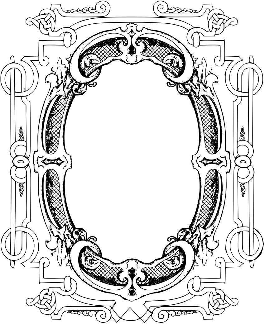 round frame for the mirror as a picture for clipart