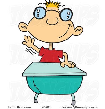 Cartoon Raising Hand N3