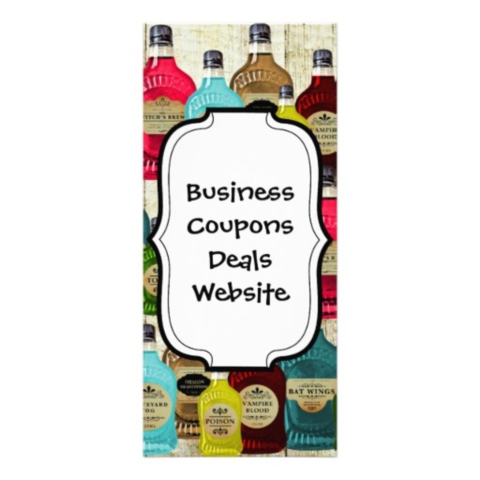 Witch Doctors Magic Potion Apothecary Tonic Bottle Rack Card Template