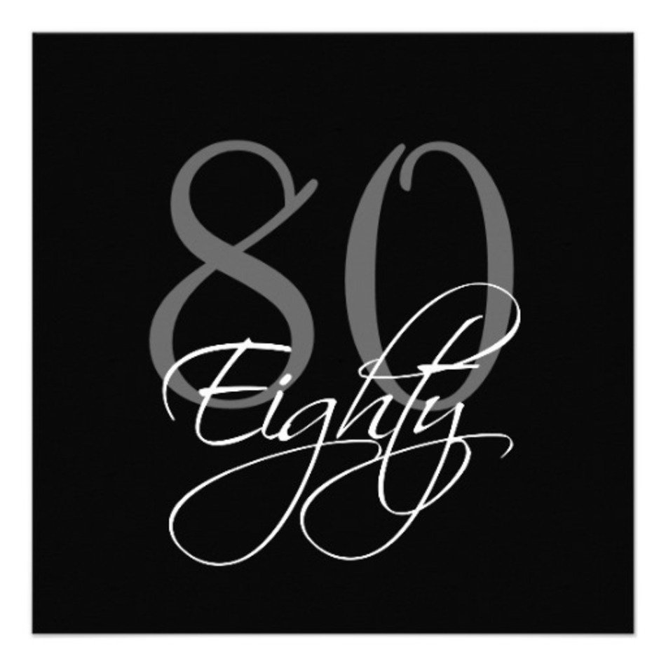 80th Birthday Invitations N2
