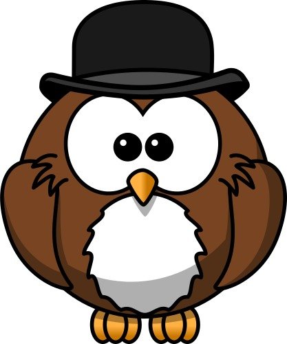 Owl With Hat Clip Art