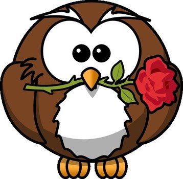 Valentine Cartoon Owl Clip Art N5