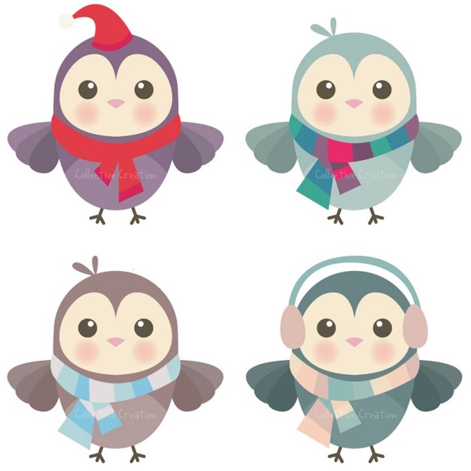 Winter Owl Clip Art N5