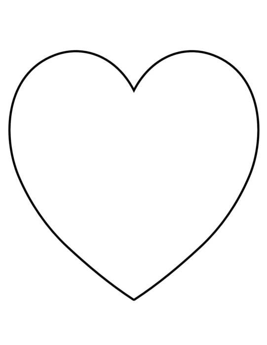 black and white heart on a white background