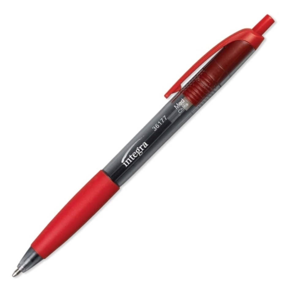 Red Pen With Rubber Grip