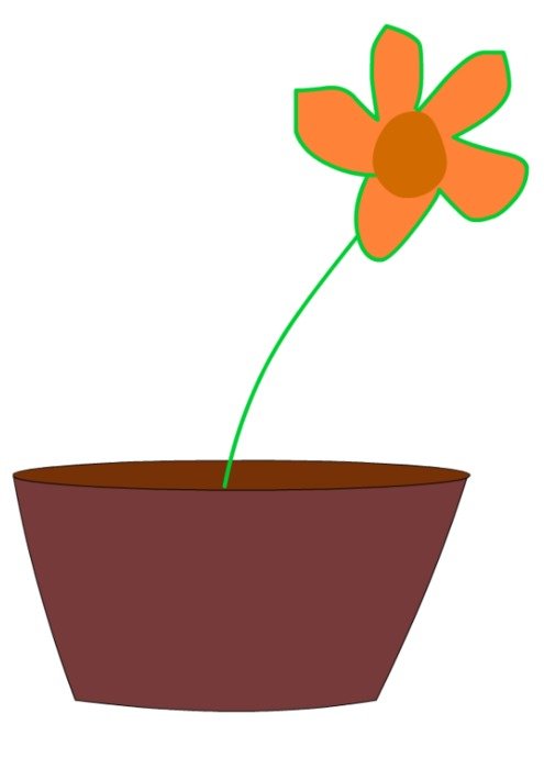 Flower In A Vase Clipart