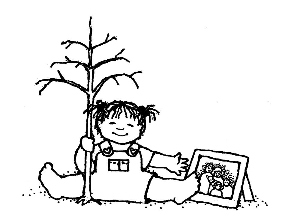 girl and Tree drawing