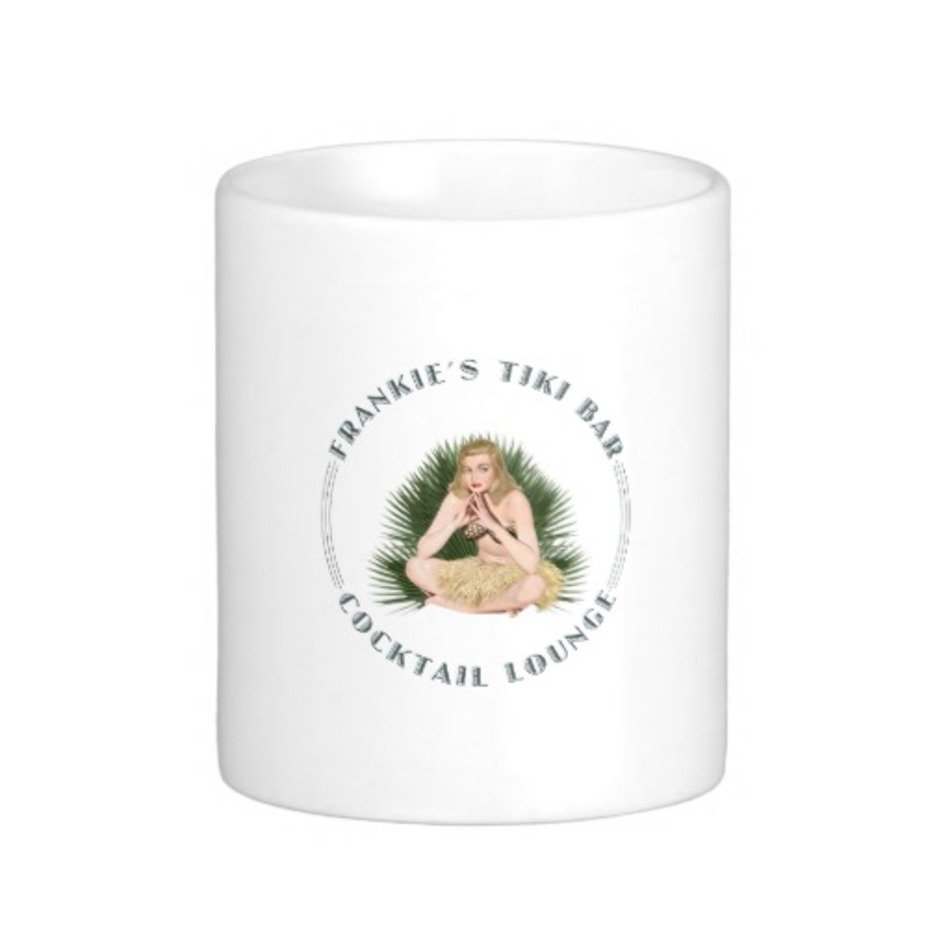 Frankies Tiki Bar Hula Girl Cocktail Lounge Mugs