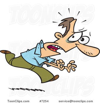 Cartoon Guy Running N2
