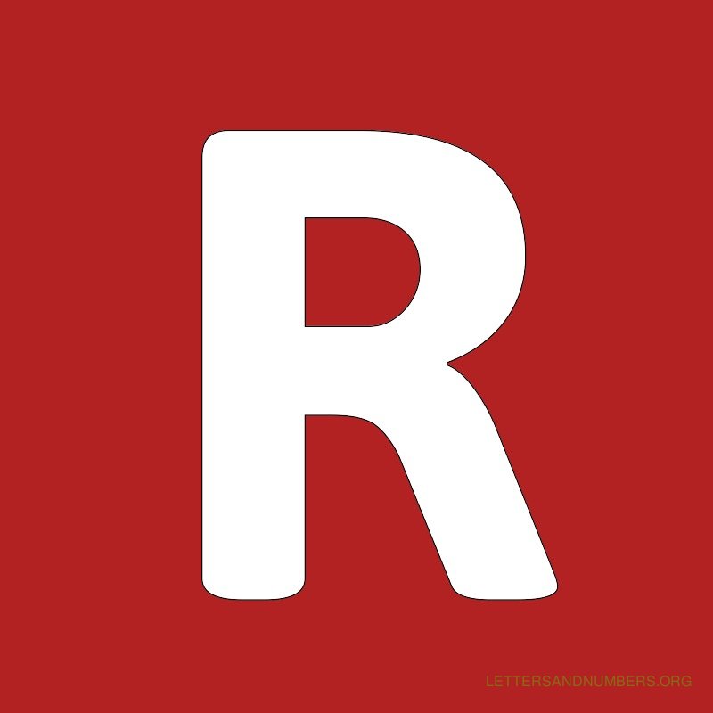 Letter white R drawing free image download