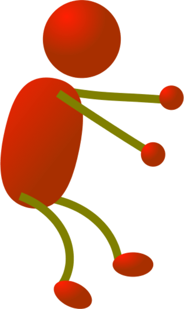 Red Stick Figure drawing free image download