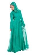 Emerald Green Long Sleeve Formal Dress