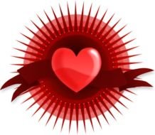 Heart With Banner Clip Art N3