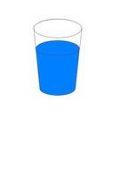 drawn glass of water