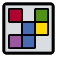 square with colored squares in the middle