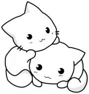 Cat Valentine Clip Art drawing