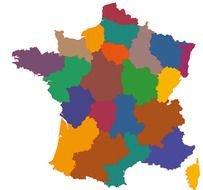 colorful Map of France