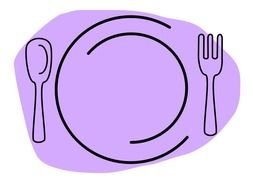 purple Dinner Plate Clip Art drawing