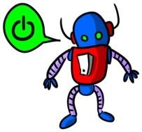 cartoon robot as a picture for clipart