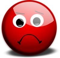 Sad Face By Morkaitehred Red Representing A Unsuccessful