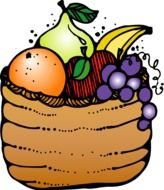 Fruit Basket Clip Art N24
