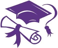 Purple Graduation Cap drawing