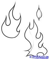 Drawing Flames Coloring Pages