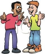 Friends Talking Clip Art N11