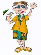 Tropical Vacation drawing