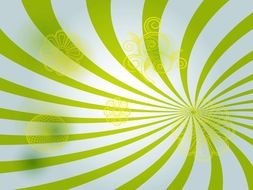 Colorful lines with the flowers clipart