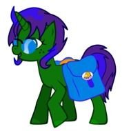 green cartoon unicorn as a picture for clipart