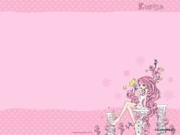 Cute Korean Girl Cartoon