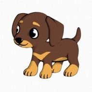 Cute Puppy as graphic illustration
