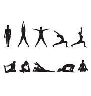 Yoga Silhouette Clip Art N25